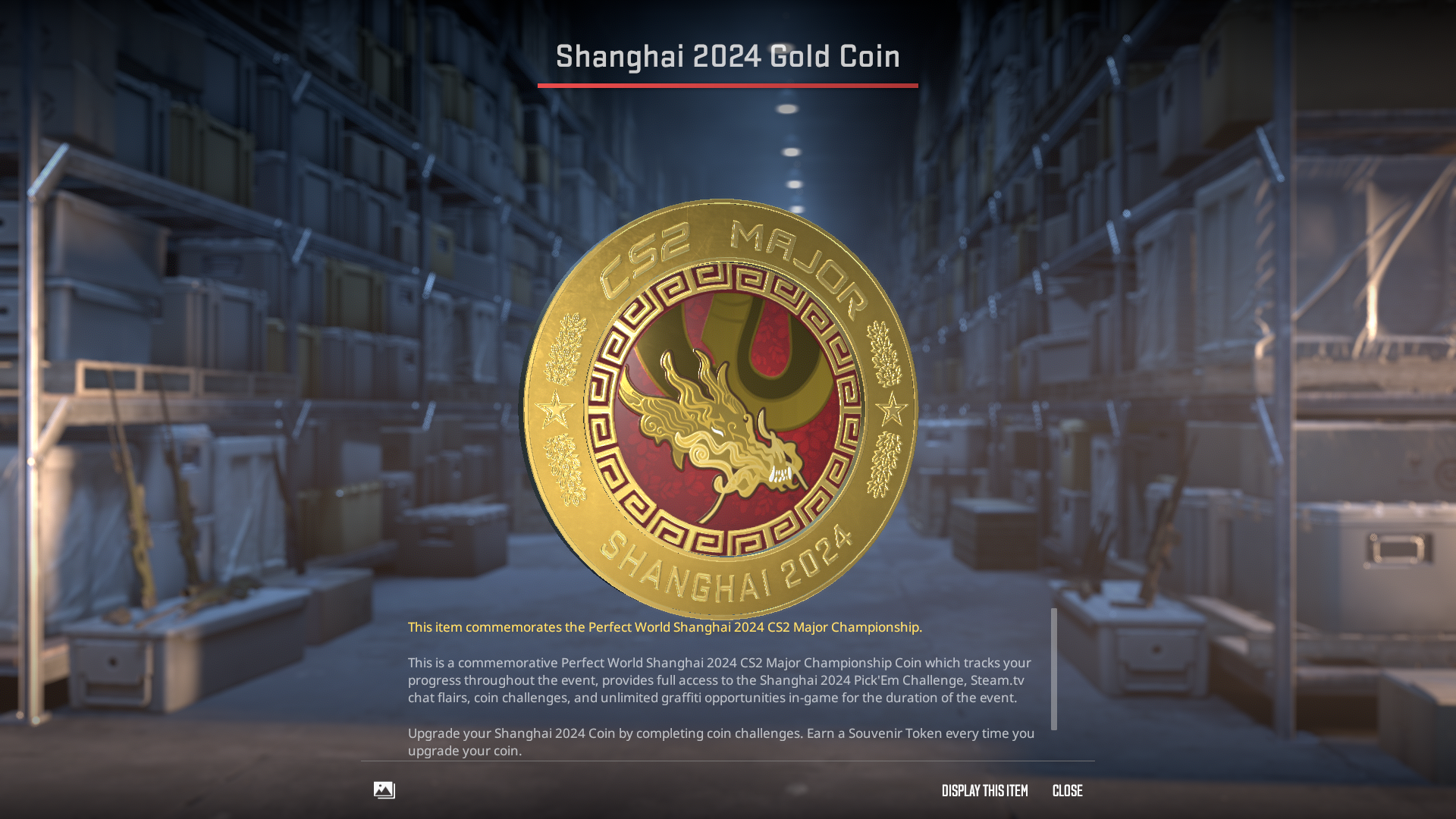 My Shanghai 2024 Major Gold Coin