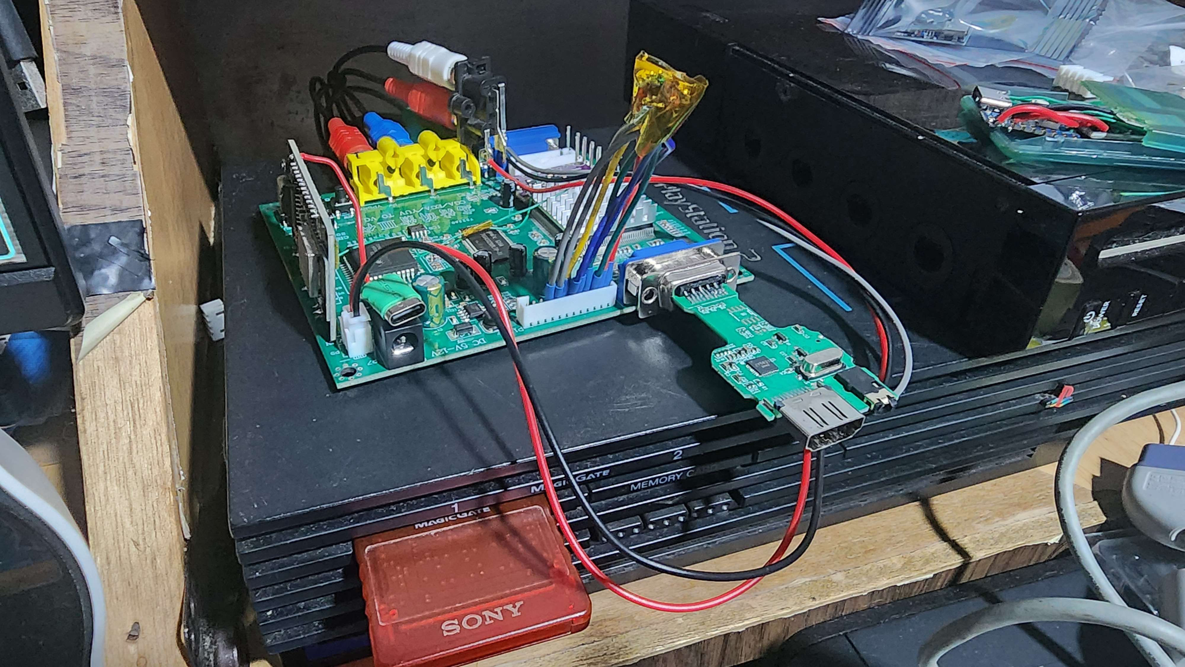 GBS-Control on top of my PS2 Fat